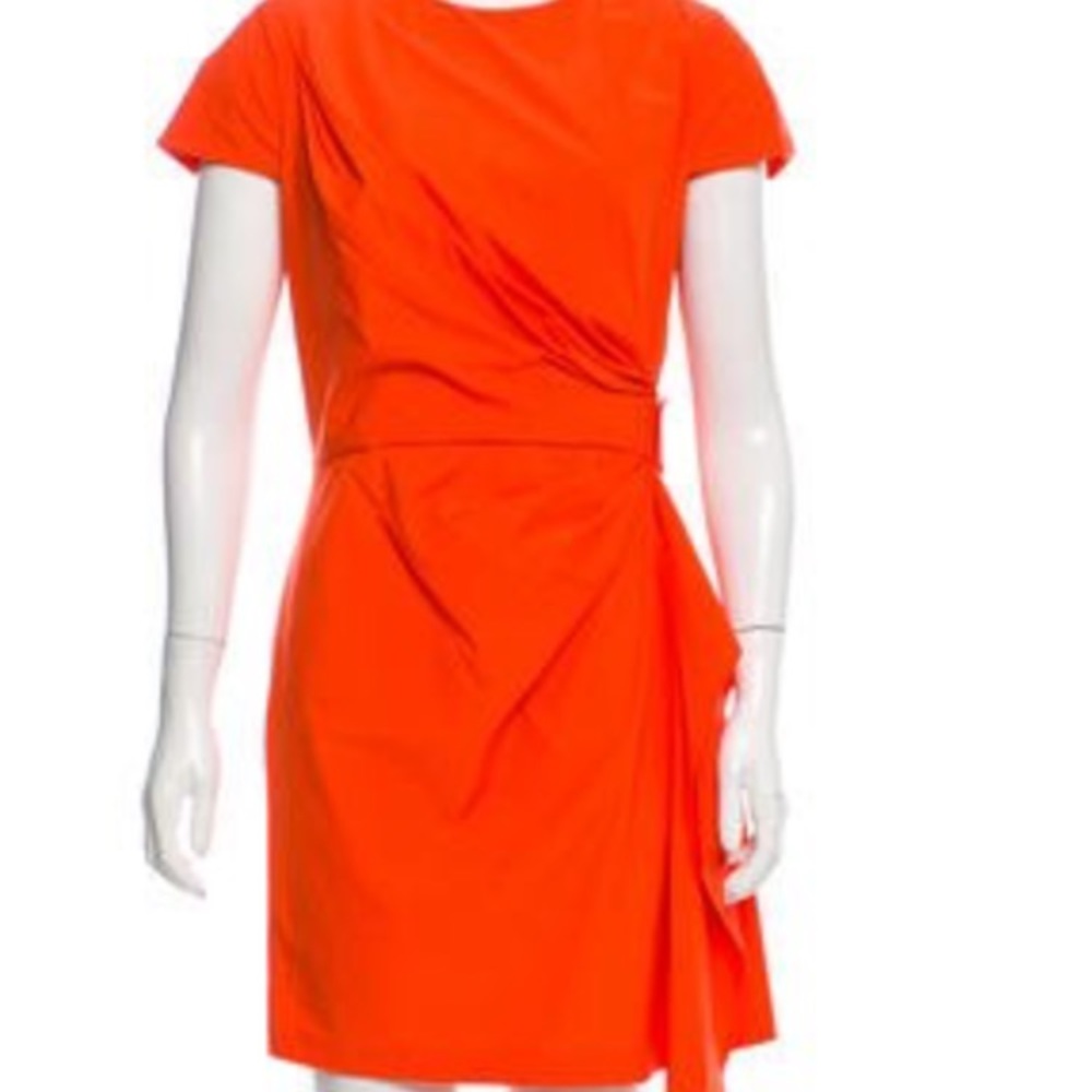 Diane Von Furstenberg orange party dress